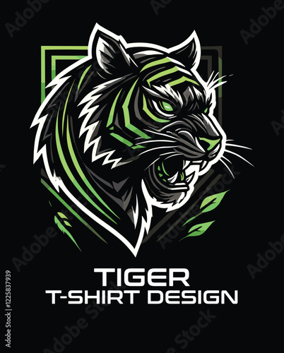 Canvas Print Tiger Vector T Shirt Design