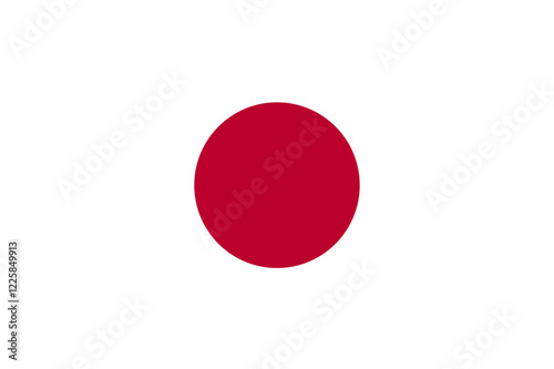 Flag of japan vector. Vector image of Japan flag.