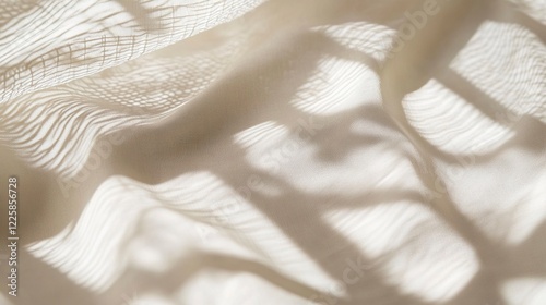 Subtle Light and Shadow on Creamy Fabric: A Minimalist Textile Study photo