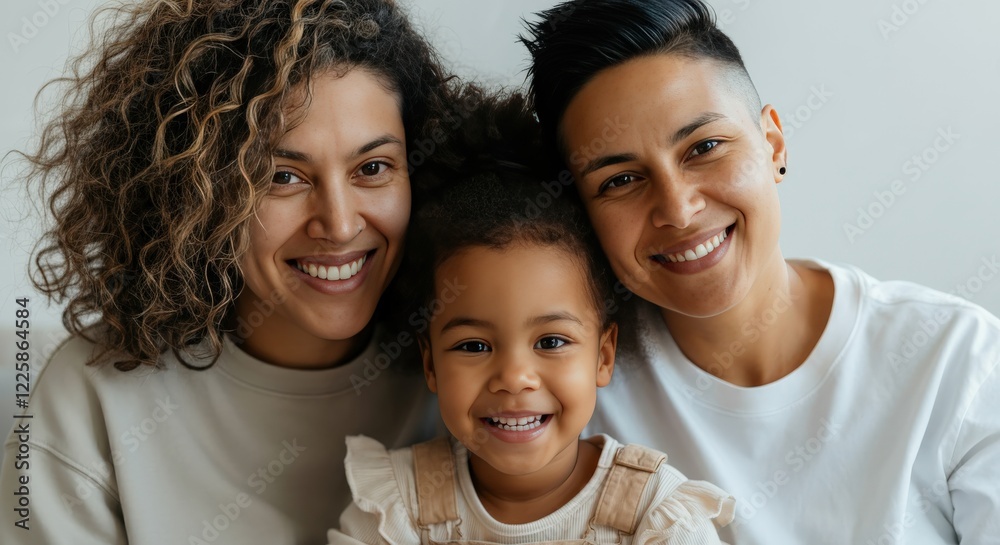 Happy multiracial family with mothers and daughter celebrating love and joyful togetherness Happy multiracial family with mothers and daughter celebrating love and joyful togetherness