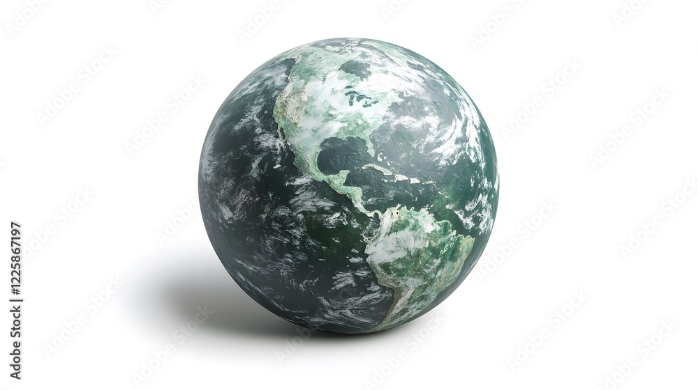Fototapeta premium Earth day concept.Illustration of the green planet earth