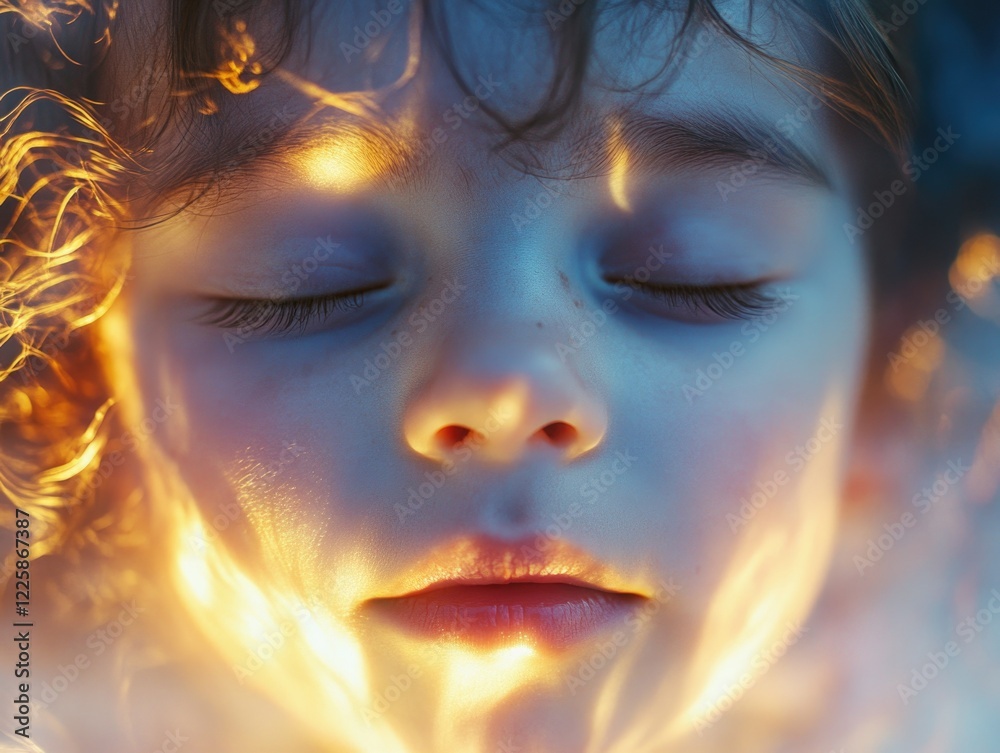 Mystical Child's Eyes Aglow with Light Mystical Child's Eyes Aglow with Light