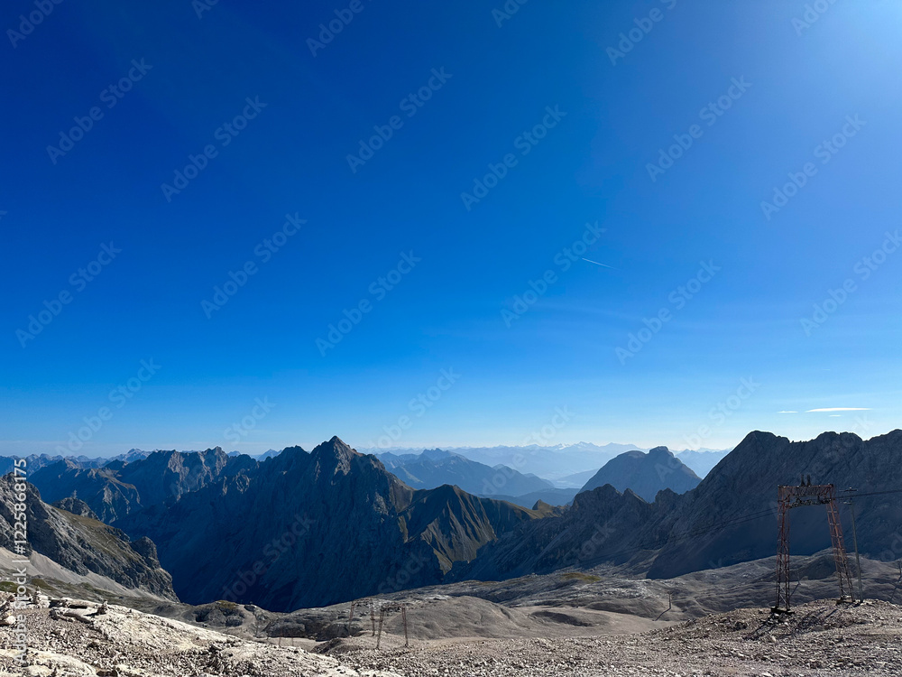 Fototapeta premium alps with blue sky