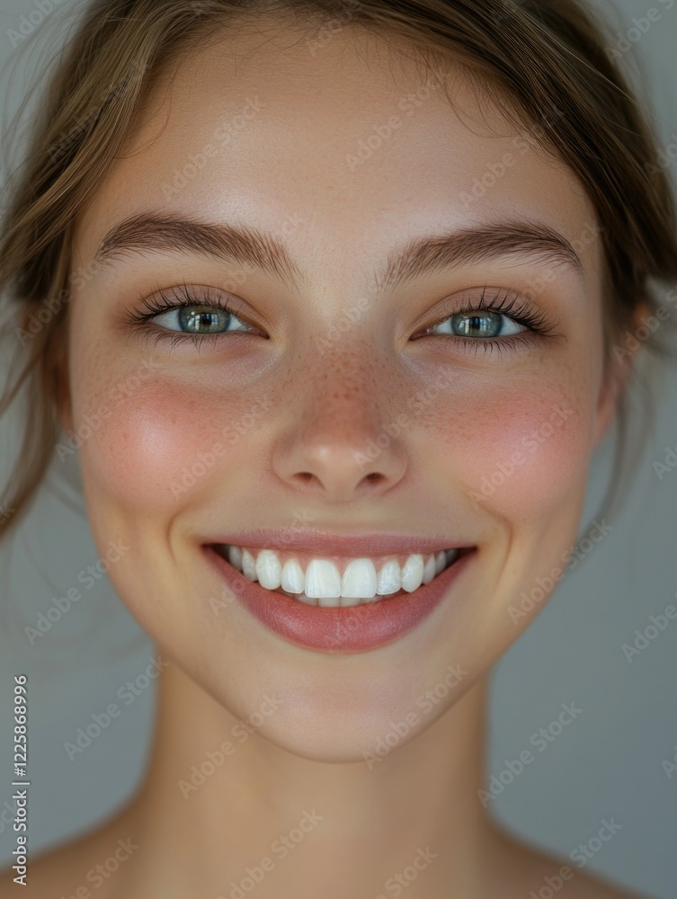 Natural Beauty Close-up Portrait with Radiant Skin Natural Beauty Close-up Portrait with Radiant Skin