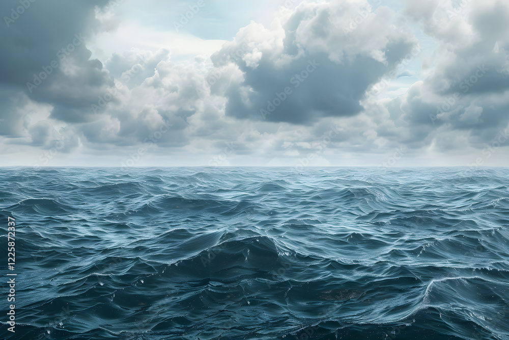 Fototapeta premium Harmonious Interplay of Ocean and Sky in an Oceanic Climate