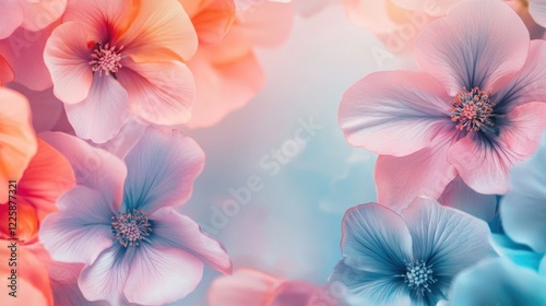 Vibrant Floral Field with Pastel Tones