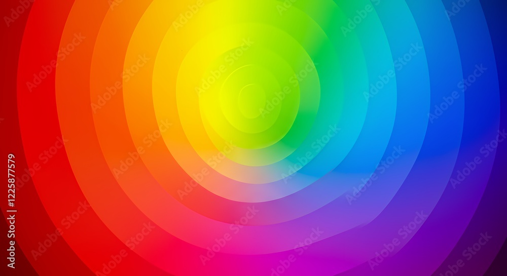Fototapeta premium Vibrant Rainbow Circle Abstract Background Image