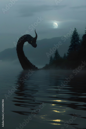 Mysterious Night on Okanagan Lake: The Legend of the Ogopogo Sea Monster photo