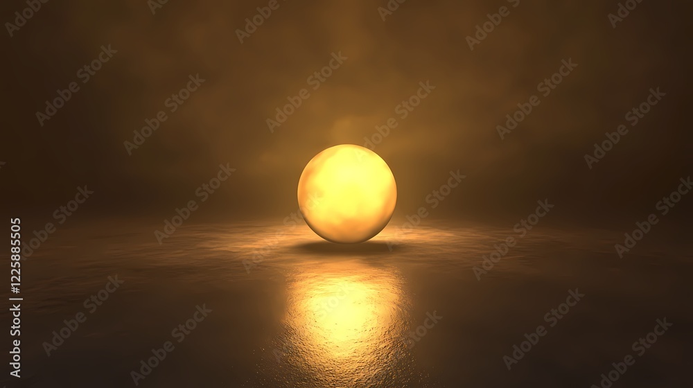 A Futuristic 3D Render of a Glowing Orb in a Sci-Fi Setting A Futuristic 3D Render of a Glowing Orb in a Sci-Fi Setting