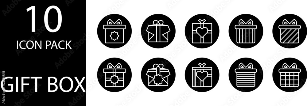 Obraz premium icon pack gift box