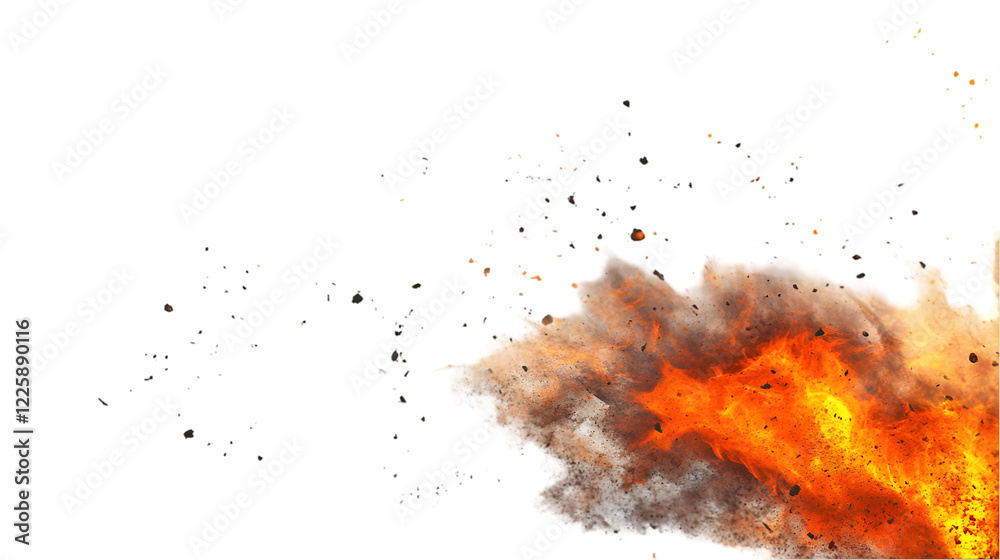 Fiery embers and particles Fiery embers and particles