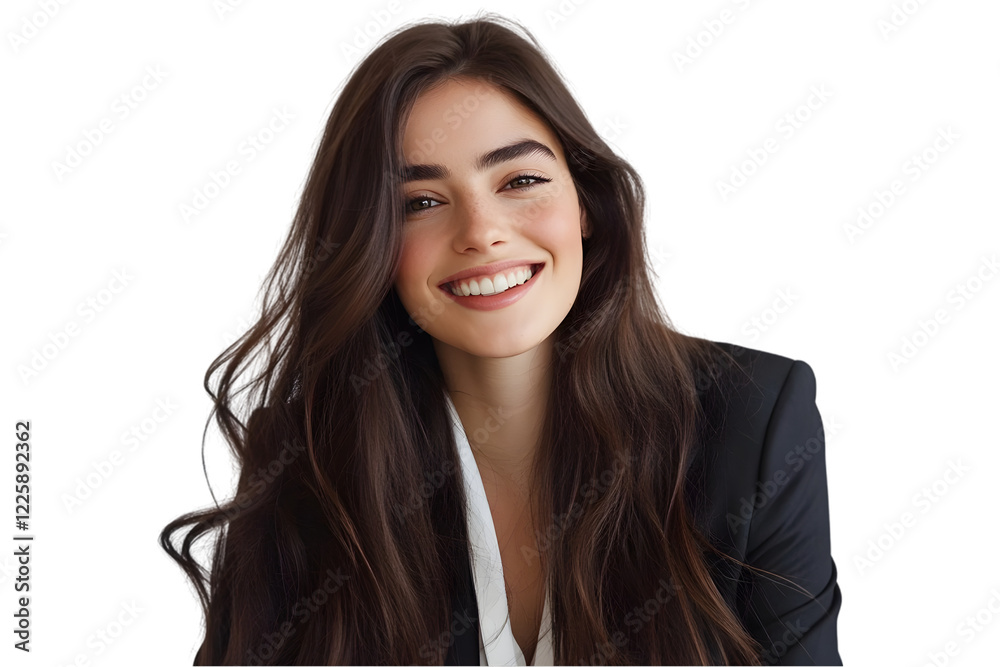 Young business woman smiling with arms crossed Young business woman smiling with arms crossed