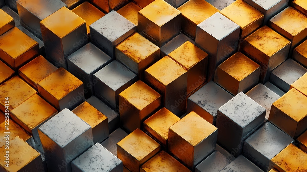 A Modern 3D Cube Pattern Seamless Background A Modern 3D Cube Pattern Seamless Background