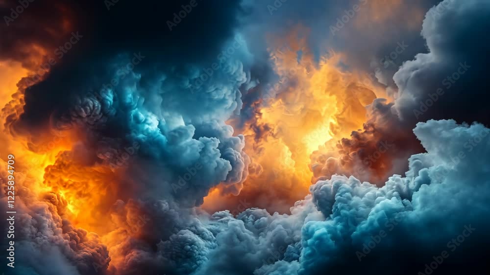 Dramatic sky with swirling clouds and vibrant colors at sunset creating a breathtaking view Dramatic sky with swirling clouds and vibrant colors at sunset creating a breathtaking view