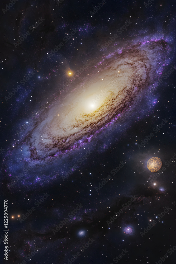 Majestic Cosmic Panorama: Stellar Nebulas, Planets, and Galaxies Illuminate the Infinite Expanse of Outer Space Majestic Cosmic Panorama: Stellar Nebulas, Planets, and Galaxies Illuminate the Infinite Expanse of Outer Space