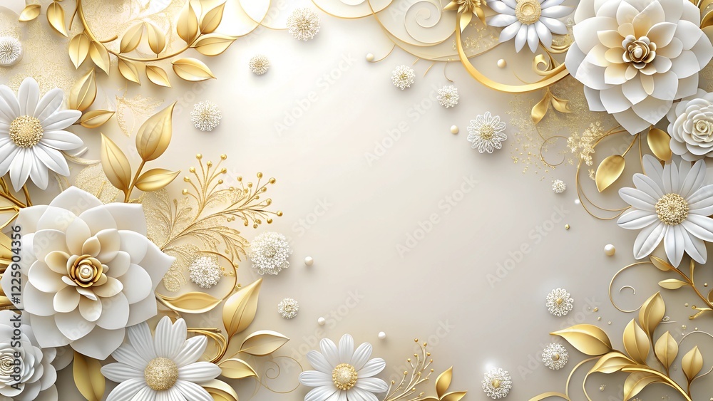 background with golden flowers