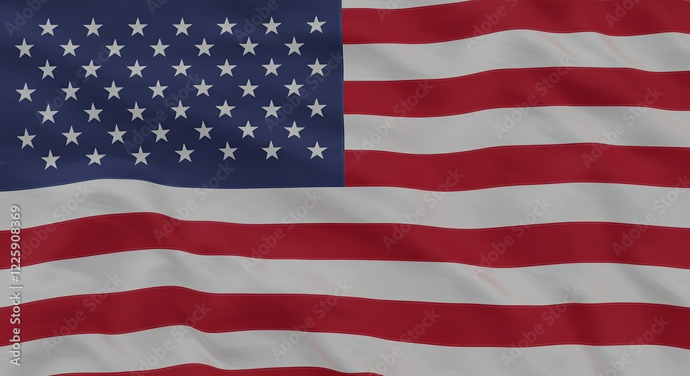 Naklejka premium Waving American Flag Image High Resolution Download