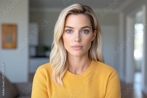 blonde in a yellow shirt smiles at the camera. The image conveys a bright and cheerful mood. Free Download blonde in a yellow shirt smiles at the camera. The image conveys a bright and cheerful mood. - GFXLoad