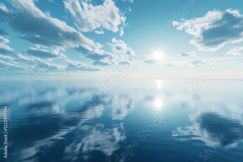 The serene expanse of a salt flat after rainfall, reflecting the sky like a mirror.
