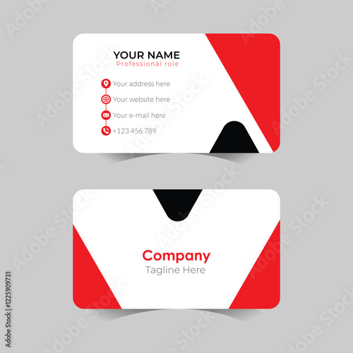 Modern and clean professional business card template design, visiting card template 