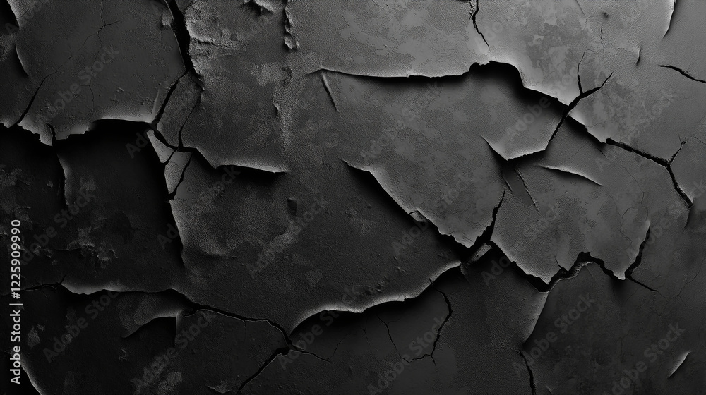 Obraz premium Zerbrochene, blätternde Farbe auf einer strukturierten Wand