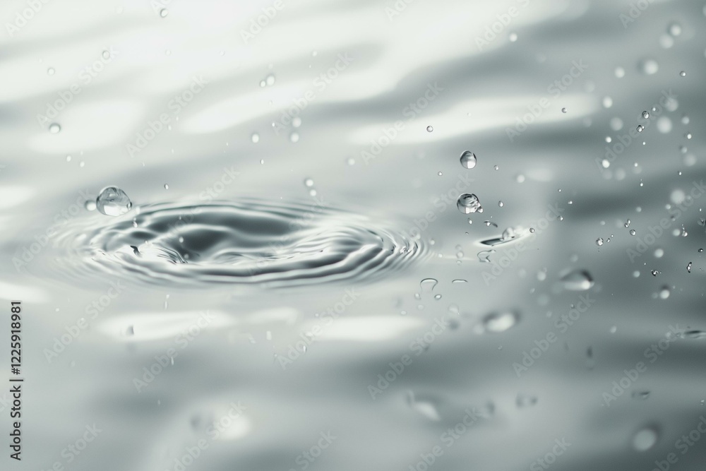 Delicate water droplets on a clean white surface, creating an elegant and pure backdrop. Delicate water droplets on a clean white surface, creating an elegant and pure backdrop.