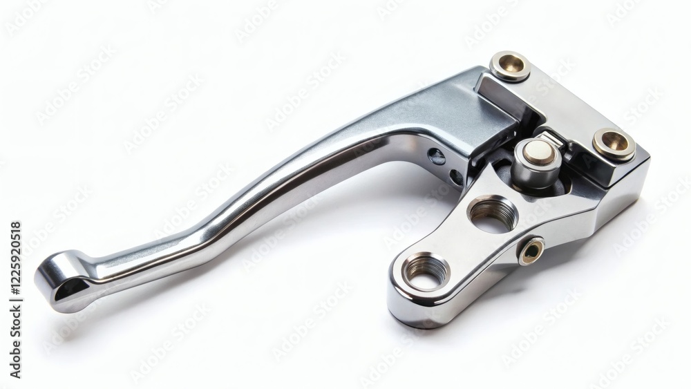 Chrome Motorcycle Brake Lever Close-up