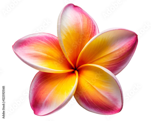 frangipani flower on white background