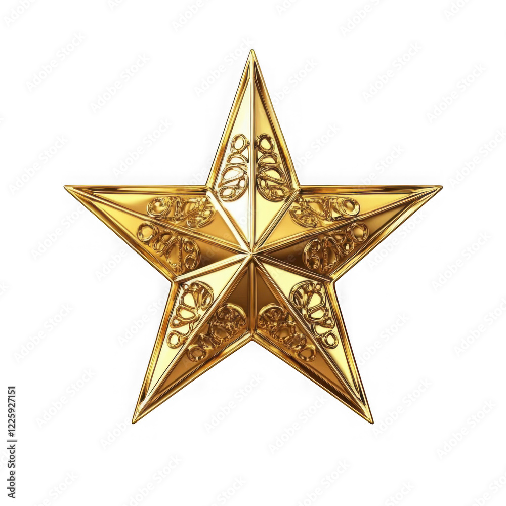 Fototapeta premium gold star isolated on transparent background