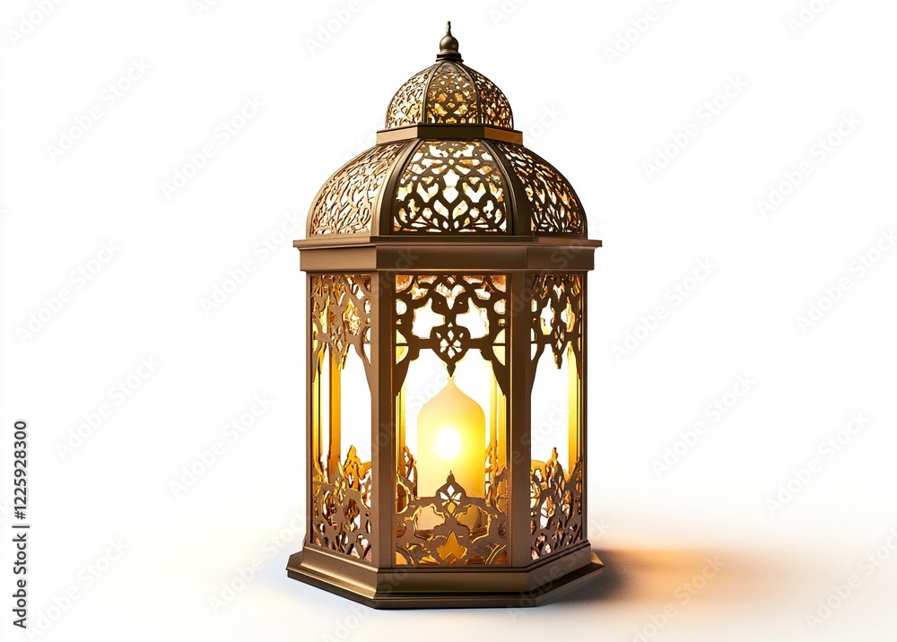 Ornate Gold Lantern: Intricate Design, Warm Glow Ornate Gold Lantern: Intricate Design, Warm Glow