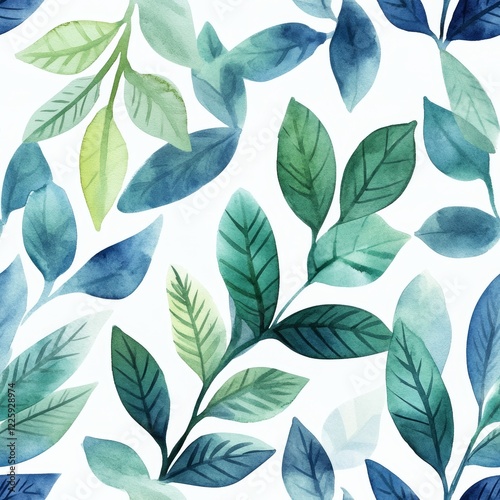 Watercolor Leaves Texture for Backgrounds and Crafts