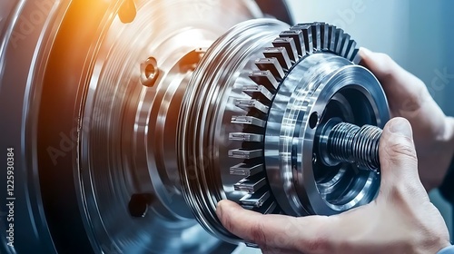 Technicians assembling custom industrial machinery in a workshop