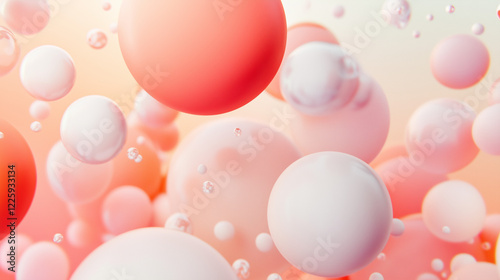 Bright Balloons in Minimalist Harmony, Evoking Joy and Simplicity