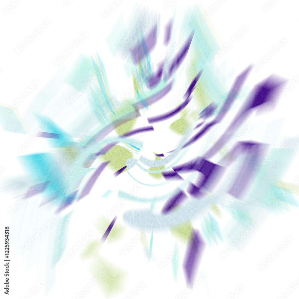 Obraz premium An abstract transparent iridescent color blur design element.