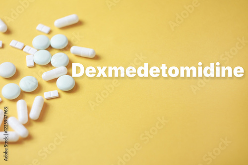 Dexmedetomidine text title drugs tablets medications for nervous system photo