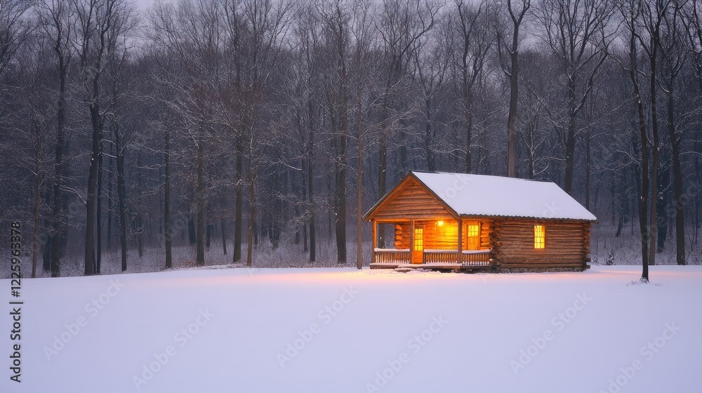 Winter Wonderland Cabin: A Cozy Log Cabin in a Snowy Forest Winter Wonderland Cabin: A Cozy Log Cabin in a Snowy Forest