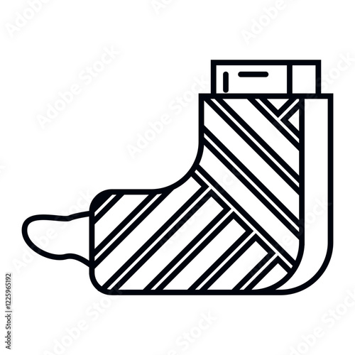 leg injuries or bandaged leg illustration