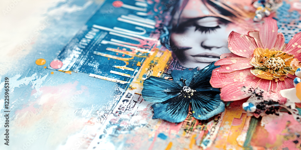 Fototapeta premium Labor Day-Themed Scrapbook Layout