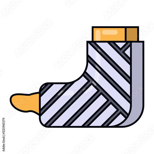 leg injuries or bandaged leg illustration