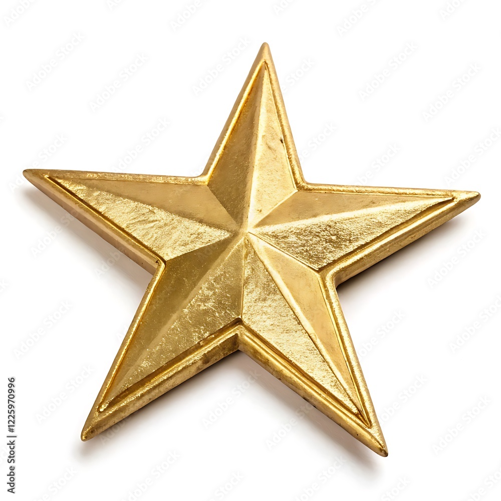 Fototapeta premium gold star isolated on white background