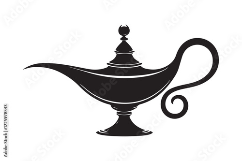 Magic lamp silhouette