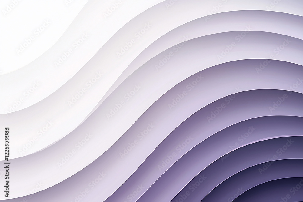 Obraz premium Abstract wavy layers in soft pastel tones creating a serene background for digital use