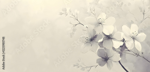 A charming floral greeting card design, featuring watercolor flowers in soft hues, perfect for spring or special occasions like Mother's Day.