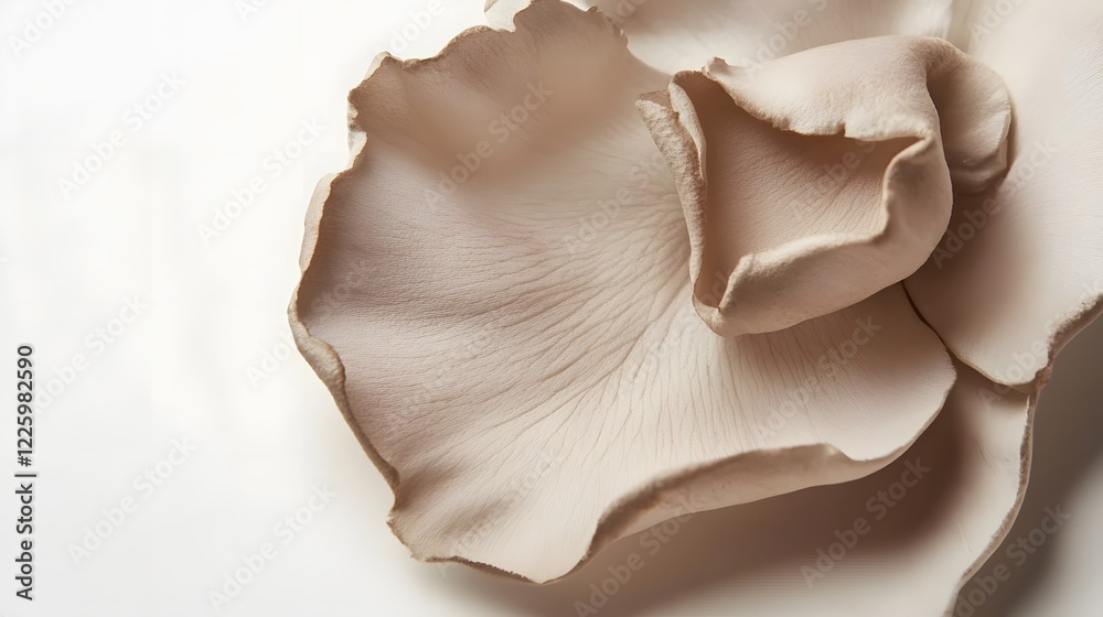 Closeup of Oyster Mushrooms Delicate Texture Beige Palette Natural Food Still Life Photography Closeup of Oyster Mushrooms Delicate Texture Beige Palette Natural Food Still Life Photography