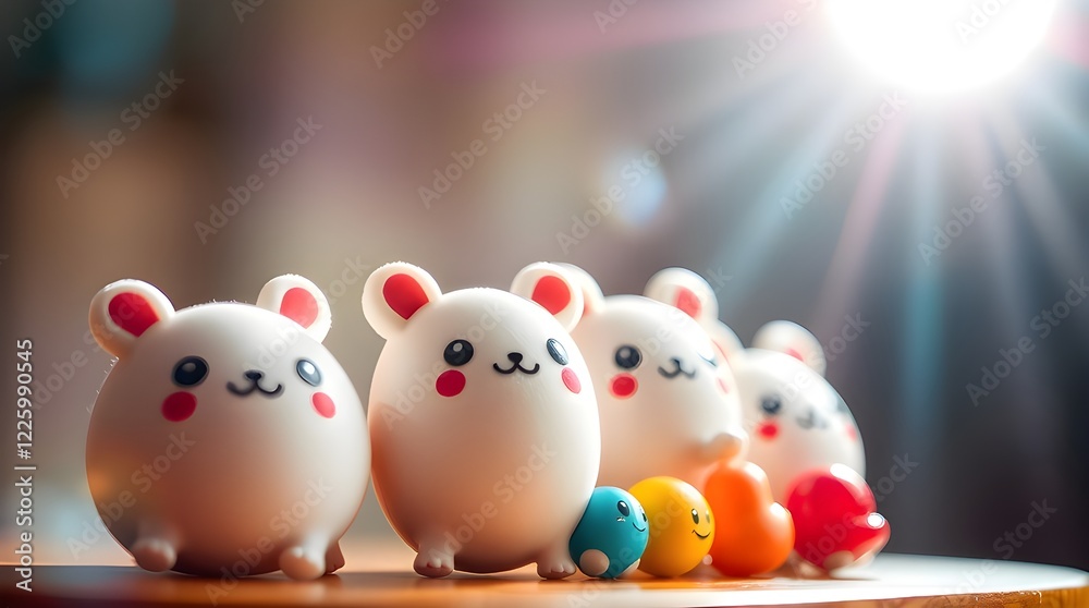 High-resolution stock photo of cute objects, bright lens flare, vibrant colors, light streaks, commercial, professional quality High-resolution stock photo of cute objects, bright lens flare, vibrant colors, light streaks, commercial, professional quality