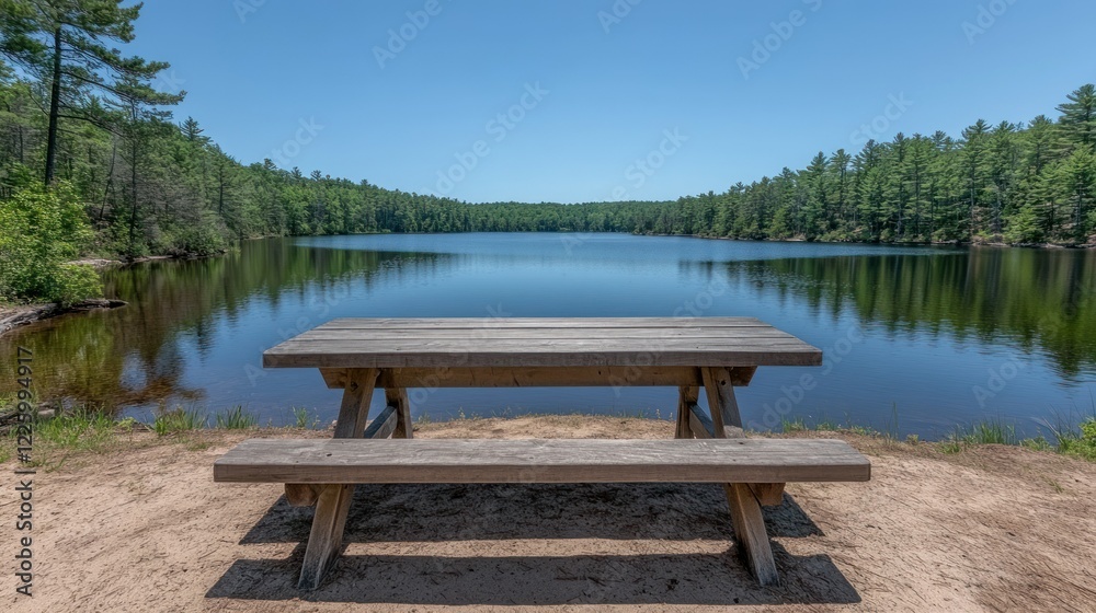 Serene Lakeside Picnic Spot: Tranquil Nature Escape Serene Lakeside Picnic Spot: Tranquil Nature Escape