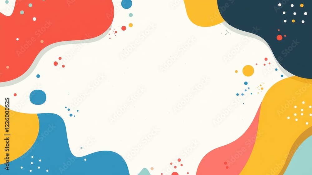 Obraz premium Vibrant modern abstract backgrounds featuring trendy shapes, perfect for cards, invitations, and wallpapers.