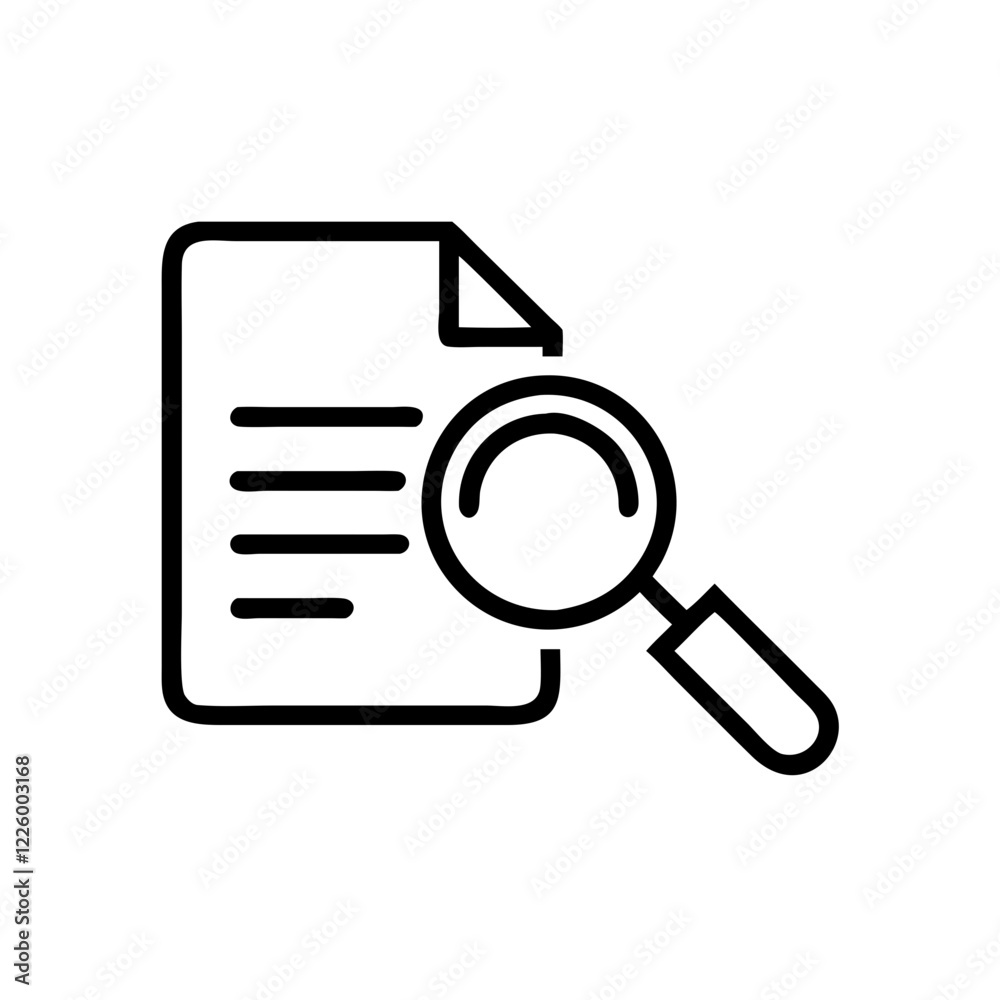 Magnifying Glass with Text Icon Magnifying Glass with Text Icon