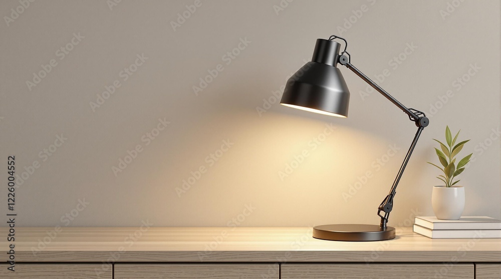 A modern desk lamp with a clean design A modern desk lamp with a clean design