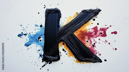 3D Ink Splatter Letter: Unique Custom Art for Modern Home Decor and Personalized Gifts
